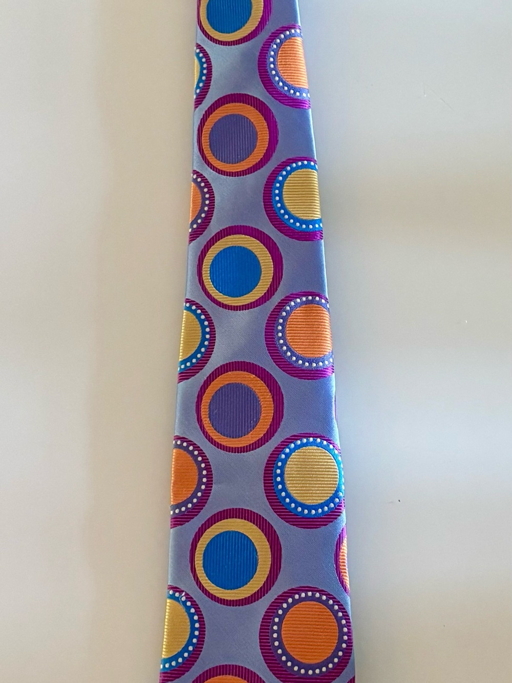Verse 9 Designs by Maurizio Silk Geometric Bullseye Circle Mod Men’s Tie